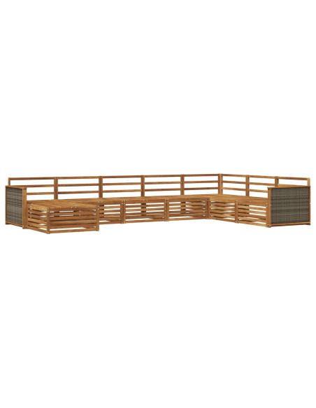 Set di divani da esterno 8 pcs Naturale