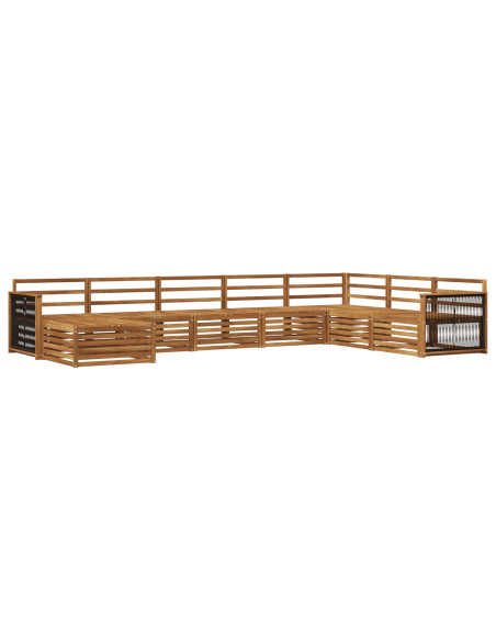 Set di divani da esterno 8 pcs Naturale