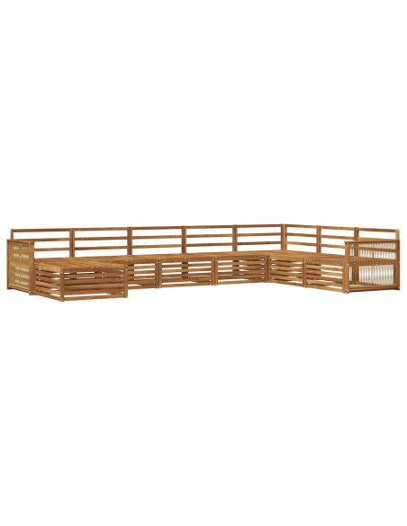 Set di divani da esterno 8 pcs Naturale