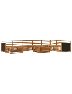 Set di divani da esterno 9 pcs Naturale