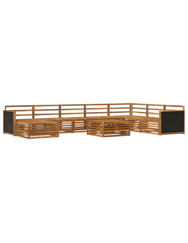 Set di divani da esterno 9 pcs Naturale