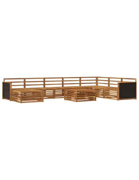 Set di divani da esterno 9 pcs Naturale