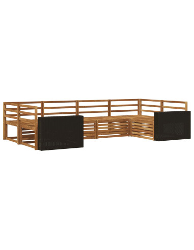 Set di divani da esterno 6 pcs Naturale