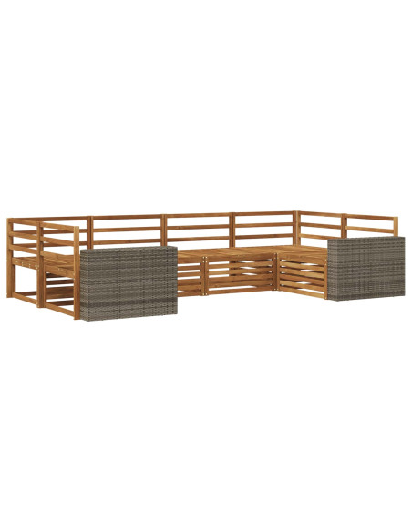Set di divani da esterno 6 pcs Naturale