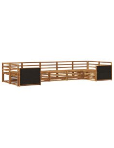 Set di divani da esterno 7 pcs Naturale