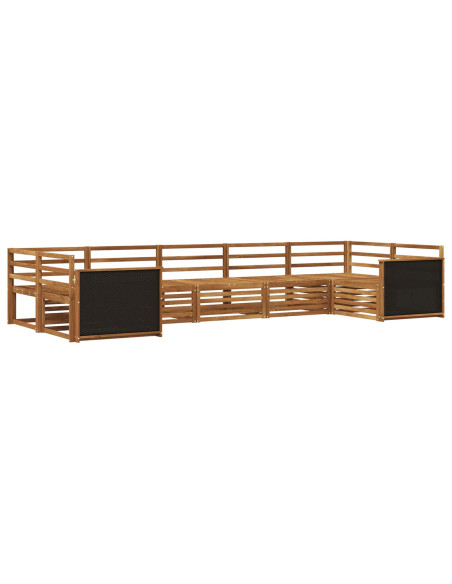 Set di divani da esterno 7 pcs Naturale