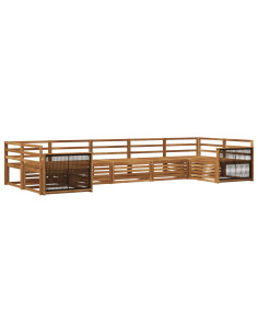 Set di divani da esterno 7 pcs Naturale
