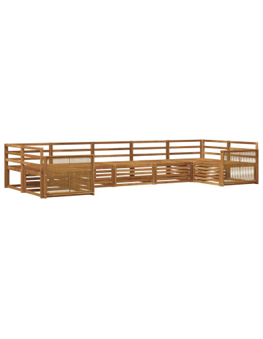 Set di divani da esterno 7 pcs Naturale