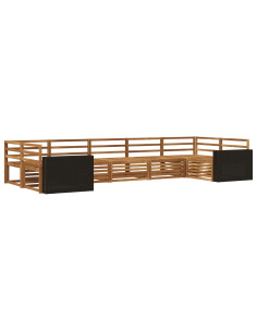 Set di divani da esterno 7 pcs Naturale