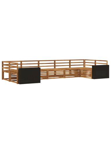 Set di divani da esterno 7 pcs Naturale