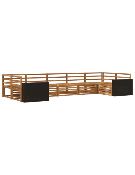 Set di divani da esterno 7 pcs Naturale