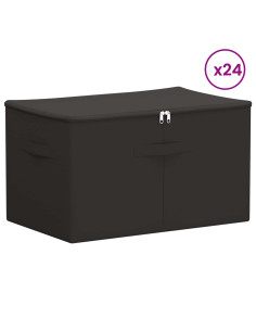 Scatola di Stoccaggio 24 pcs Antracite 60 x 43 x 35 cm 2