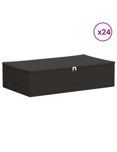 Scatola di Stoccaggio 24 pcs Antracite 70 x 40 x 18 cm 2