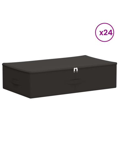 Scatola di Stoccaggio 24 pcs Antracite 70 x 40 x 18 cm