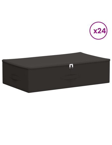Scatola di Stoccaggio 24 pcs Antracite 70 x 40 x 18 cm