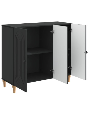 Credenza Nero 89 x 34,5 x 80 cm Legno ingegnerizzato
