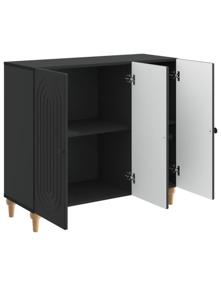 Credenza Nero 89 x 34,5 x 80 cm Legno ingegnerizzato