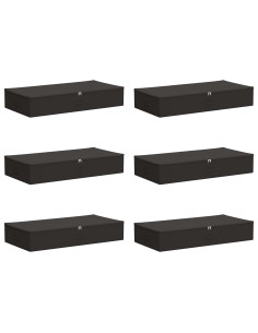 Scatola di Stoccaggio 6 pcs Antracite 90 x 48 x 15 cm 2