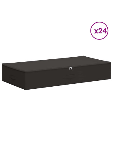 Scatola di Stoccaggio 24 pcs Antracite 90 x 48 x 15 cm