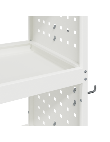 Carrello per Attrezzi con lo scaffale Bianco 75 x 35 x 73 cm