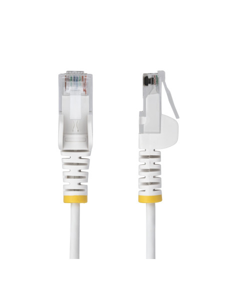 StarTech.com Cavo Ethernet CAT6 Bianco da 3m Patch UTP con Plug RJ45 Antigroviglio e Rilievi di Trazione, Cavo Lan Slim in Rame 