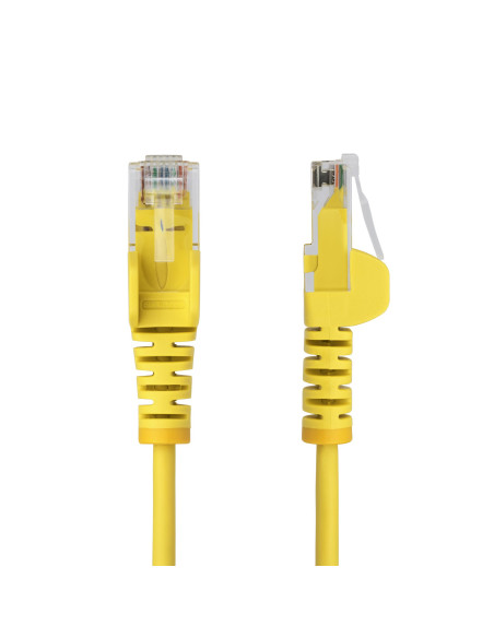 StarTech.com Cavo Ethernet CAT6 Giallo da 2m Patch UTP con Plug RJ45 Antigroviglio e Rilievi di Trazione, Cavo Lan Slim in Rame 