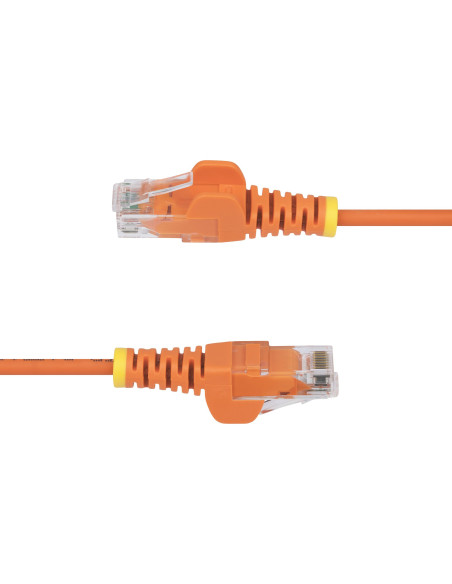StarTech.com Cavo Ethernet CAT6 Arancione da 2m Patch UTP con Plug RJ45 Antigroviglio e Rilievi di Trazione, Cavo Lan Slim in Ra