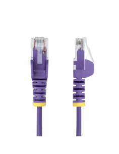 StarTech.com Cavo Ethernet CAT6 Viola da 2,5m Patch UTP con Plug RJ45 Antigroviglio e Rilievi di Trazione, Cavo Lan Slim in Rame 2