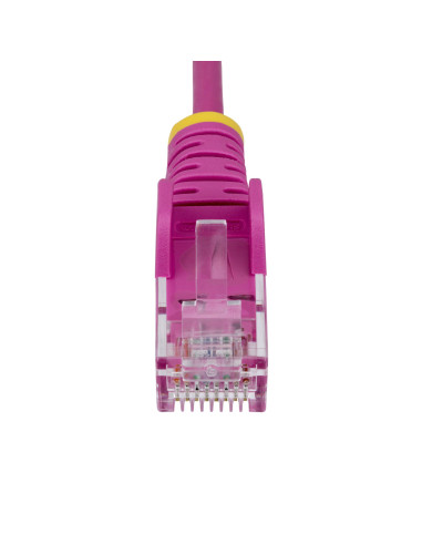 StarTech.com Cavo Ethernet CAT6 Rosa da 2m Patch UTP con Plug RJ45 Antigroviglio e Rilievi di Trazione, Cavo Lan Slim in Rame Pu