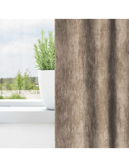 Tende in Velluto con tende 2 pcs Champagne 225 x 140 cm Velluto