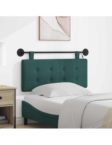 Testiera sospesa Con luce LED Verde Scuro Tessuto