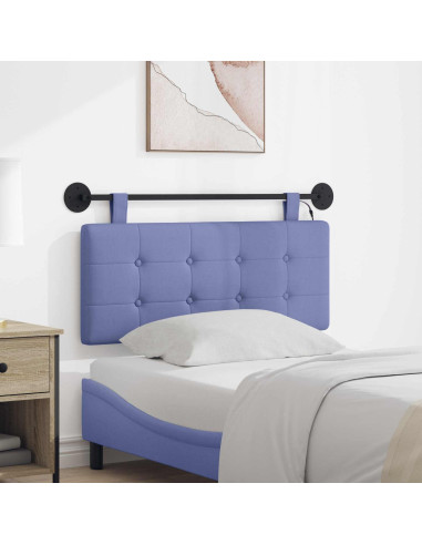 Testiera sospesa Con luce LED Blu jeans Tessuto