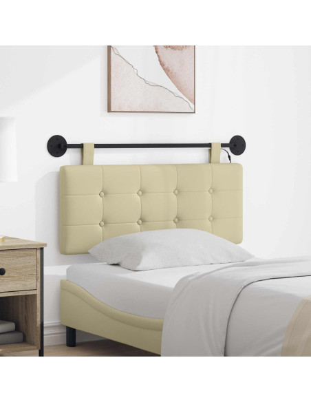 Testiera sospesa Con luce LED Crema Similpelle
