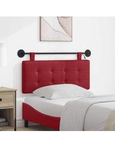 Testiera sospesa Con luce LED Rosso Vino Similpelle