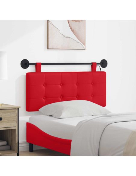 Testiera sospesa Con luce LED Rosso Similpelle