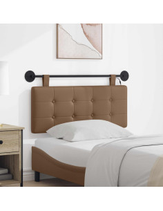 Testiera sospesa Con luce LED Cappuccino Similpelle