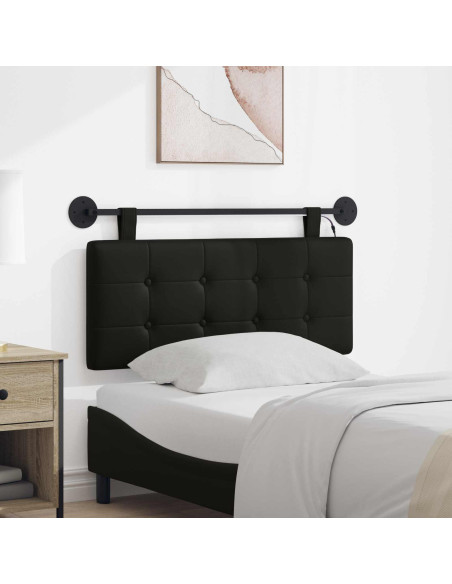 Testiera sospesa Con luce LED Nero Similpelle
