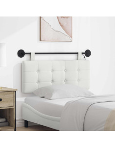 Testiera sospesa Con luce LED Bianco Similpelle