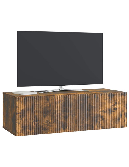 Mobile Porta TV da Muro Rovere Fumo 98 x 41 x 30 cm