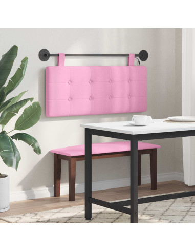 Testiera sospesa Con luce LED Rosa Tessuto