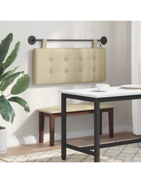 Testiera sospesa Con luce LED Crema Similpelle