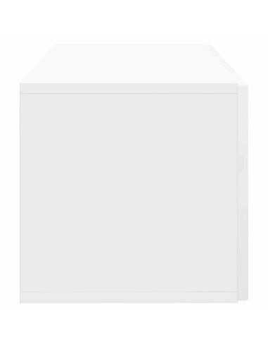 Mobile Porta TV da Muro Bianco Lucido 59,5 x 31 x 30 cm