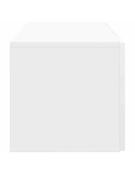 Mobile Porta TV da Muro Bianco Lucido 59,5 x 31 x 30 cm