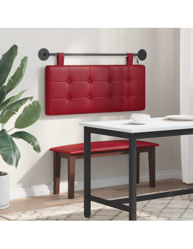 Testiera sospesa Con luce LED Rosso Vino Similpelle