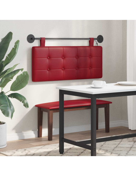 Testiera sospesa Con luce LED Rosso Vino Similpelle