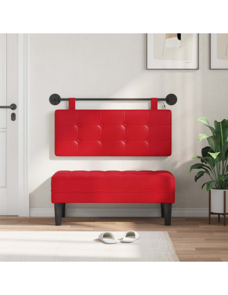 Testiera sospesa Con luce LED Rosso Similpelle