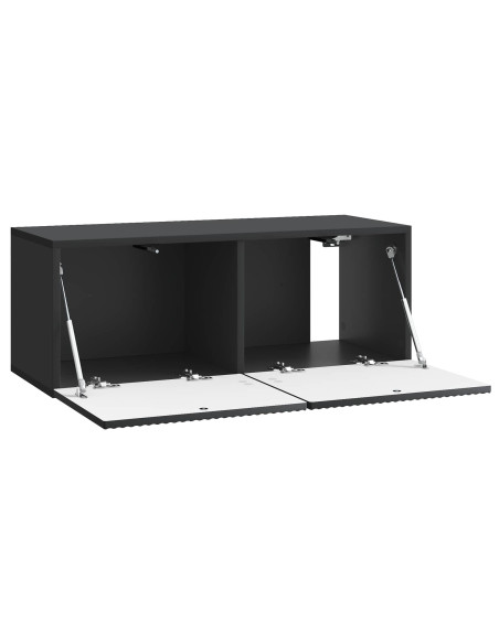 Mobile Porta TV da Muro Nero 78,5 x 31 x 30 cm