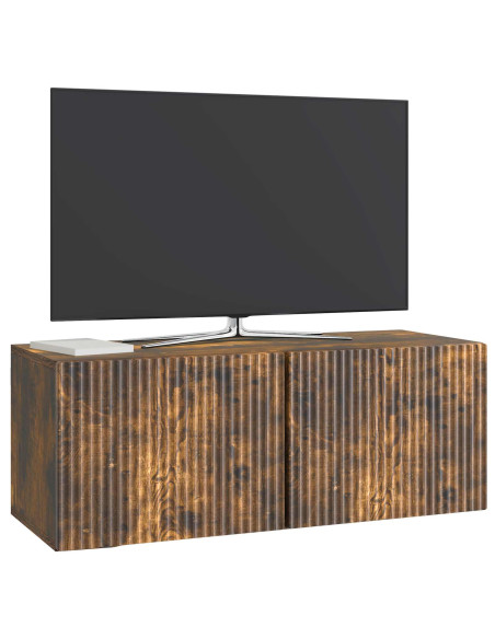 Mobile Porta TV da Muro Rovere Fumo 78,5 x 31 x 30 cm