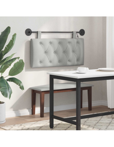 Testiera sospesa Con luce LED Grigio Nuvola Tessuto