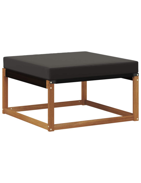 Set di divani da esterno con cuscino 7 pcs Naturale e Nero